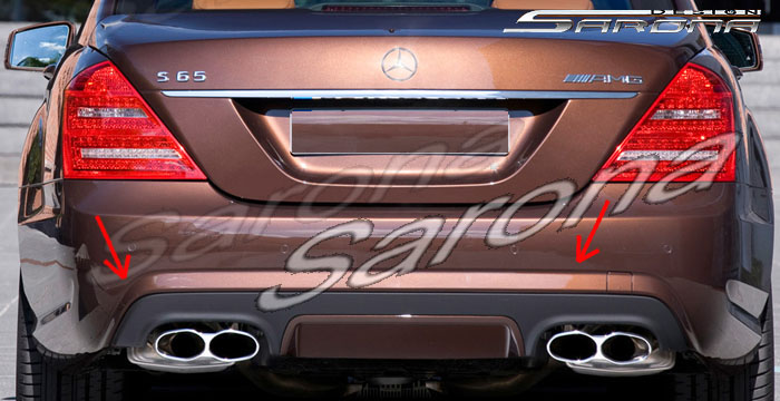 Custom Mercedes S Class Rear Add-on  Sedan Rear Lip/Diffuser (2010 - 2012) - $390.00 (Part #MB-002-RA)
